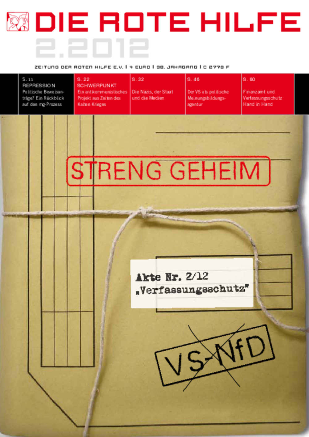 Cover von Rote Hilfe Zeitung 2/2012