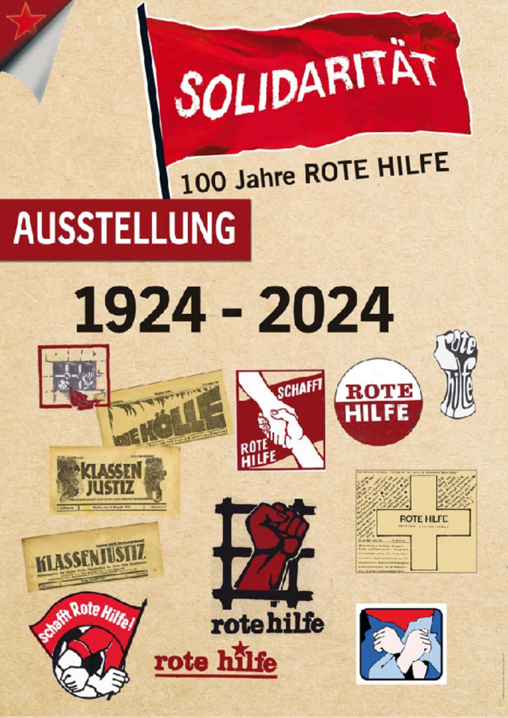 Vorschaubild: Ausstellungstafeln "100 Jahre Rote Hilfe"