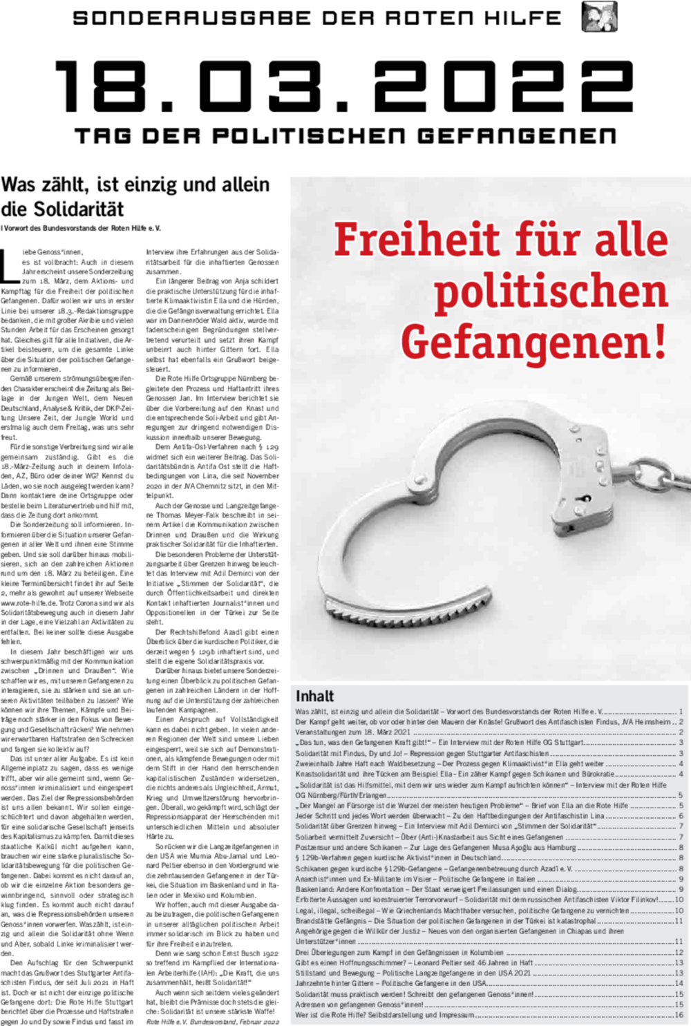 Vorschaubild: RHZ Sonderausgabe 18. März 2022