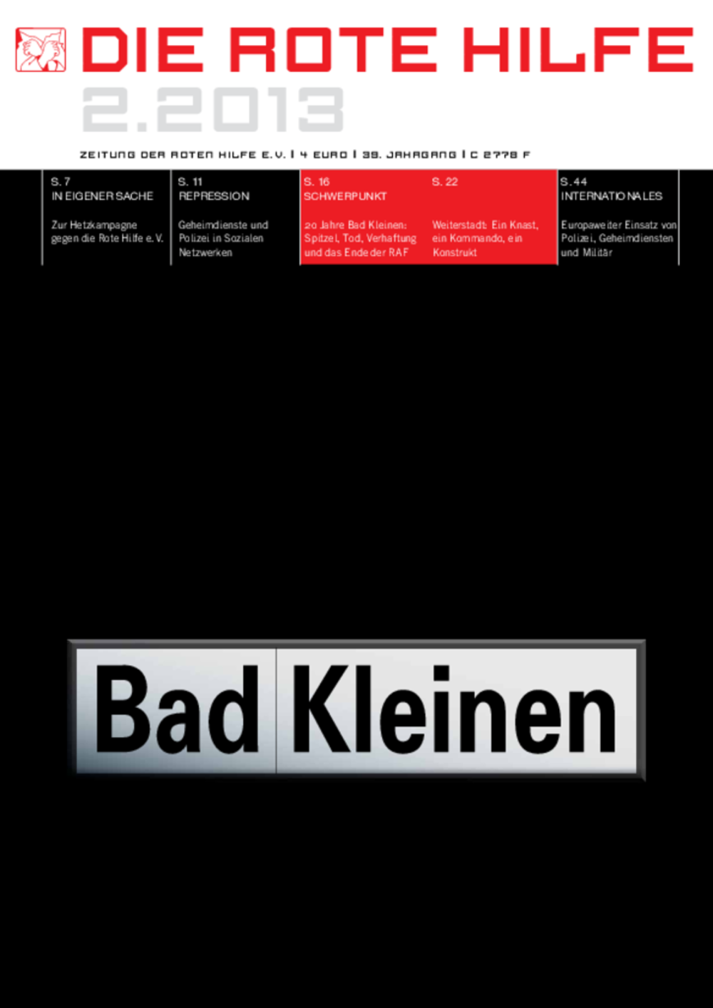 Cover von Rote Hilfe Zeitung 2/2013